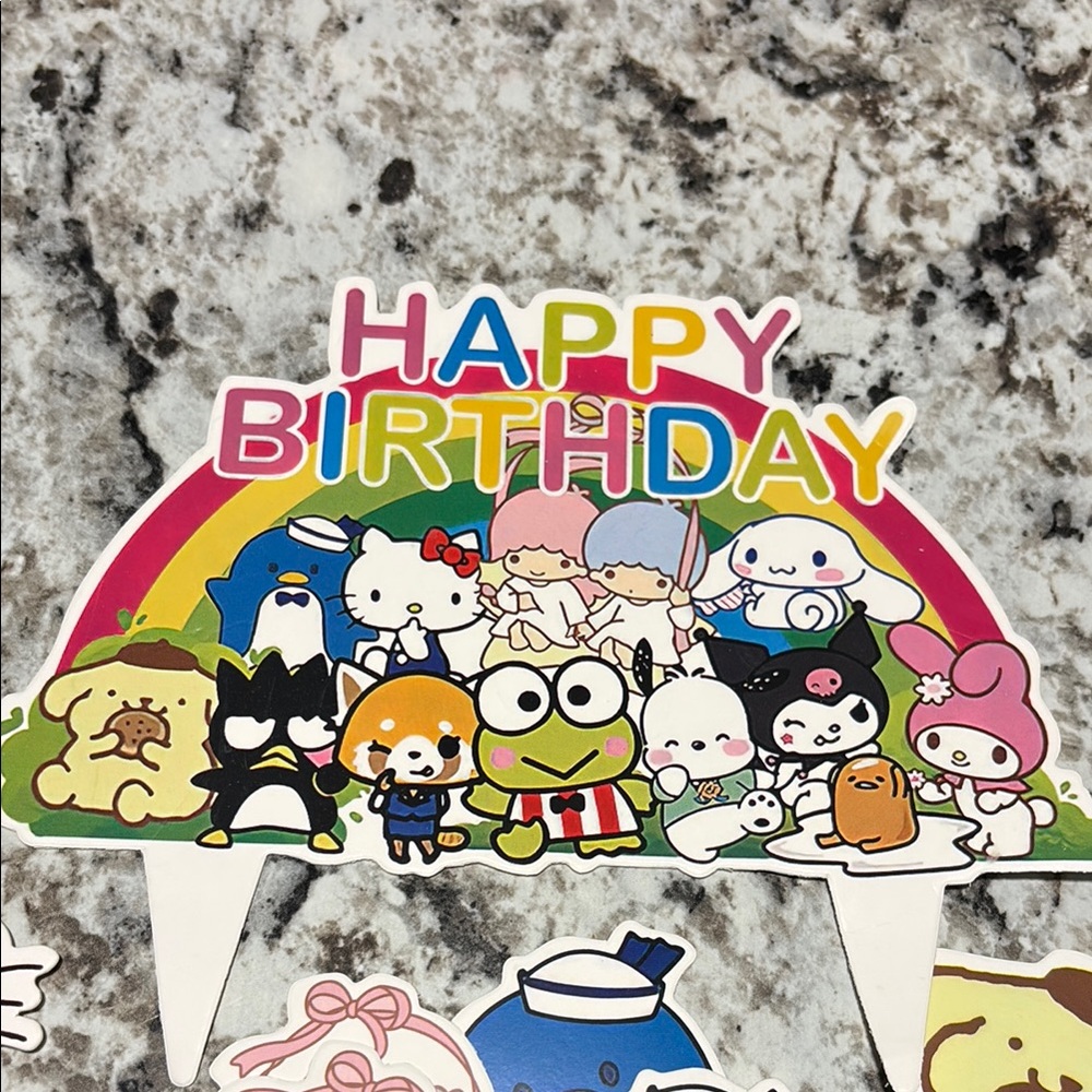 Hello Kitty Friends Cake Cupcake Stick Toppers Party Supply Decorations. 37pcs - Picture 2 of 4